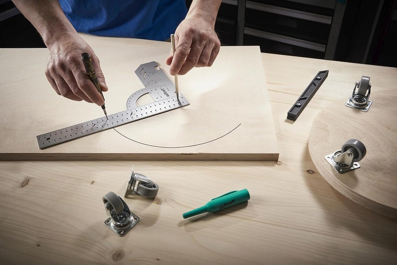 wolfcraft Universal Angle 5205000 Protractor with 300 mm Side Length for Precise Marking and Drawing - Image 3